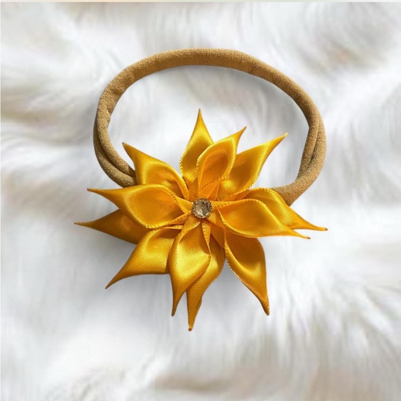 Hand Crafted Set of 3 Flower Headband Set - Picture 3 of 4